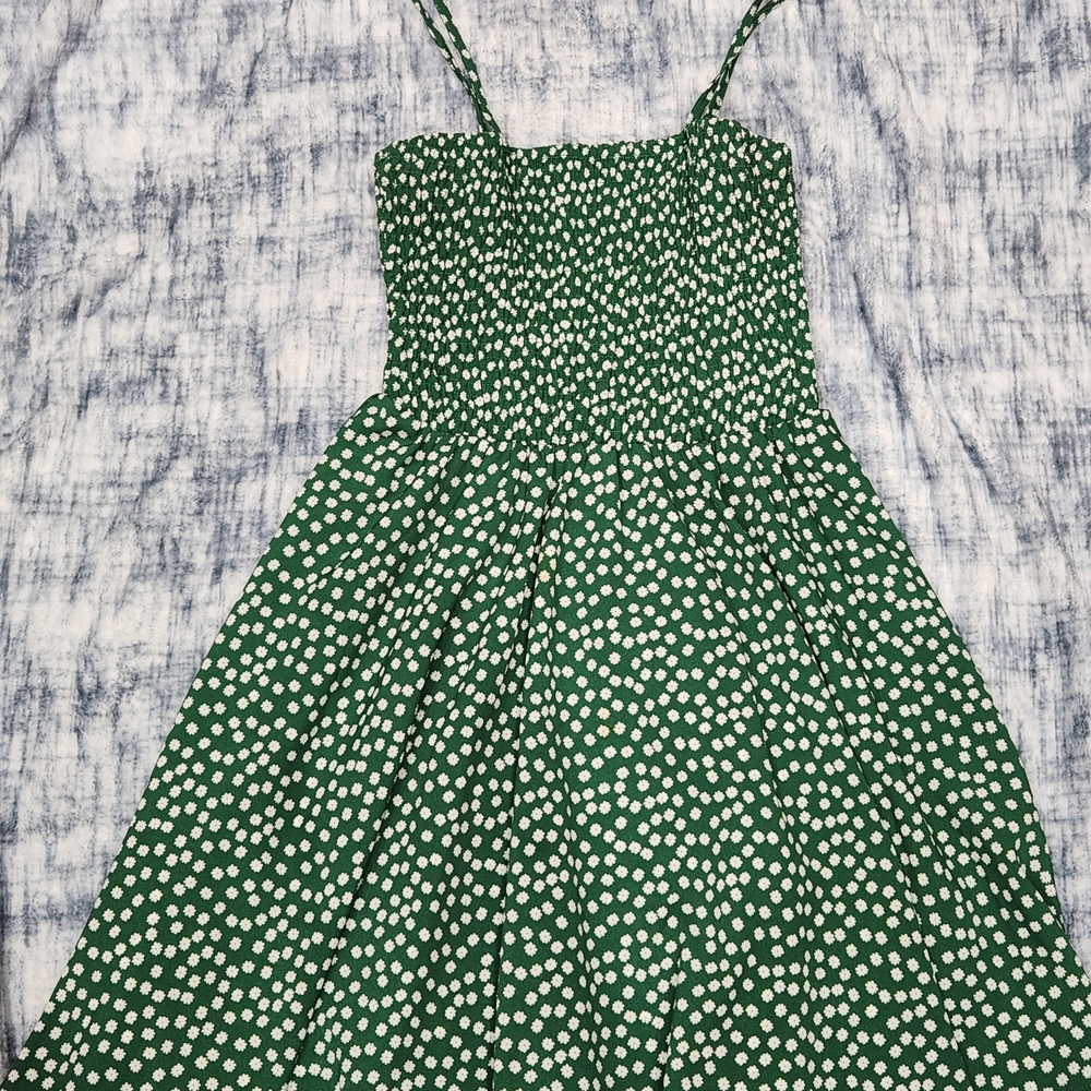 Green Polka Dot Kids Dress